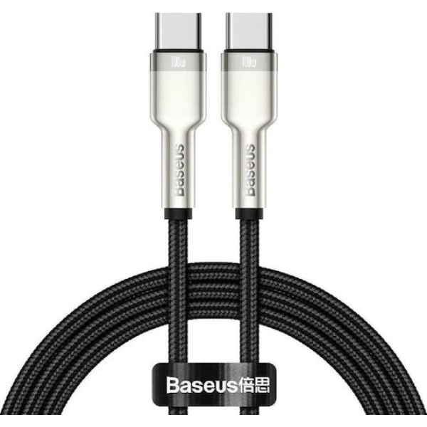 Baseus Braided USB 2.0 Cable USB-C male - USB-C male Black 1m (CATJK-C01) Baseus Braided USB 2.0 Cable USB-C male - USB-C male Black 1m (CATJK-C01)